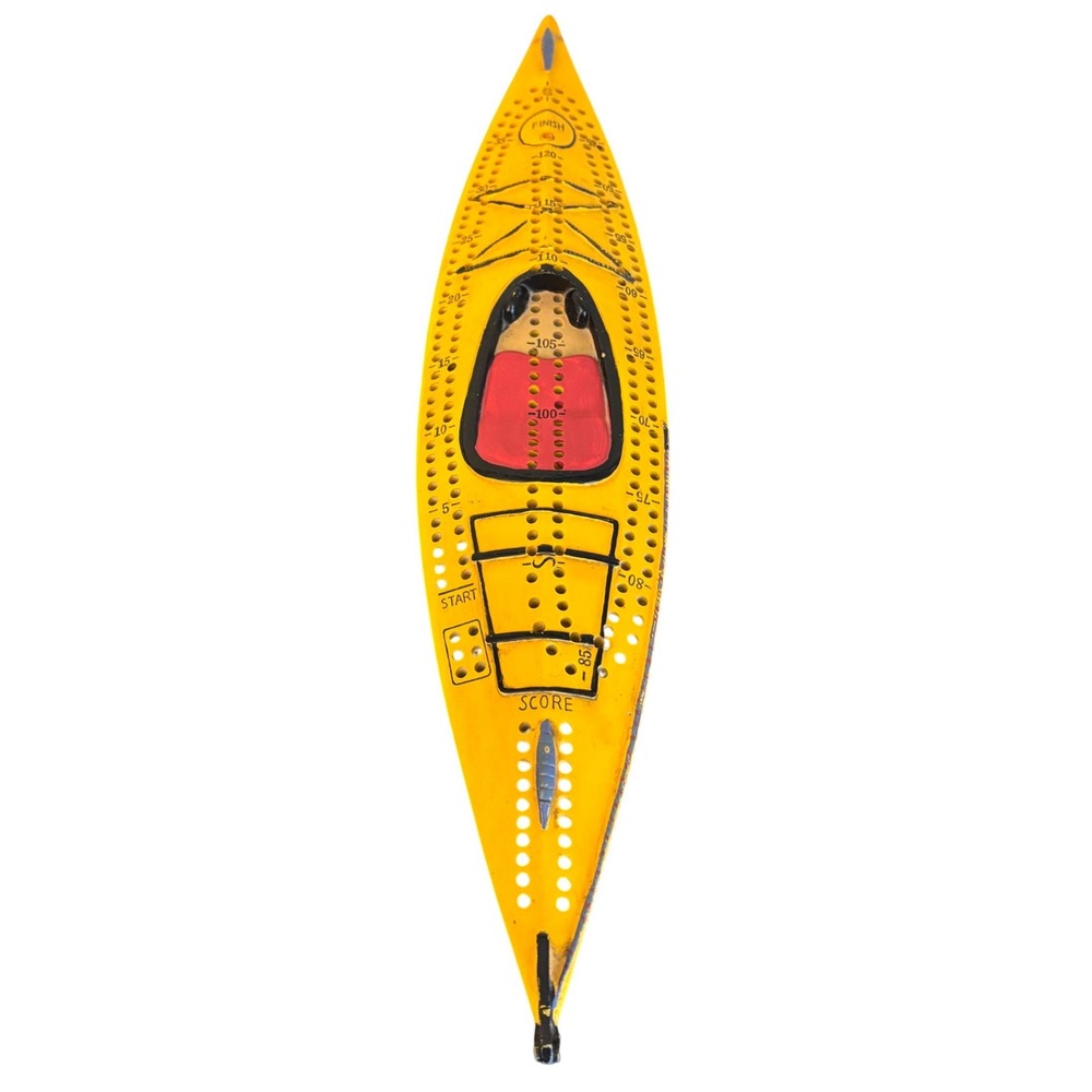 Outside Inside | Kayak Cribbage Board | 3 Track | Heavy | Unique | 2-4 Players